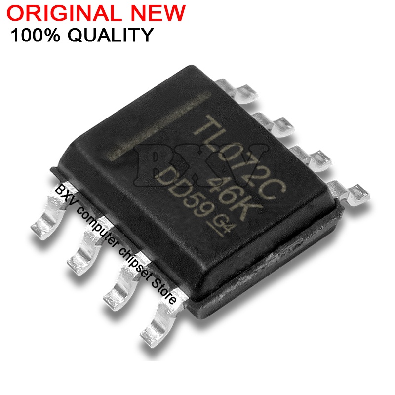 ชิปเซ็ต ไอซี TL072C SOP8 TL072CDR TL072CD TL072 072 SOP-8 SMD ใหม่ ของแท้ 20 ชิ้น