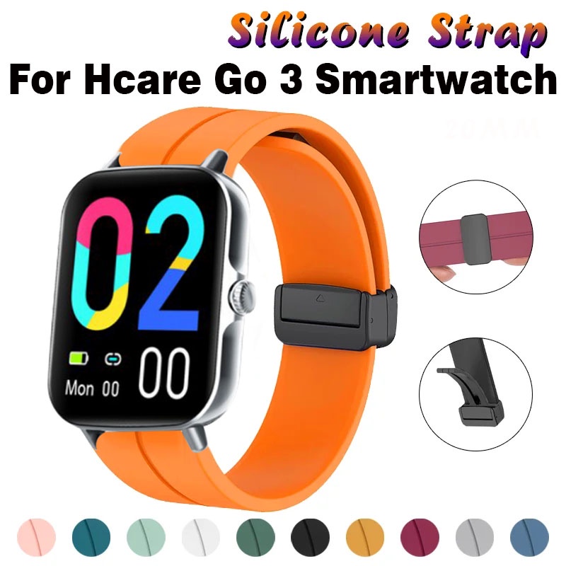 Hcare Go 3 สาย สําหรับ HCare Go 3 ซิลิโคน แม่เหล็ก พับได้ หัวเข็มขัด สําหรับ HCare Go 3 sport band