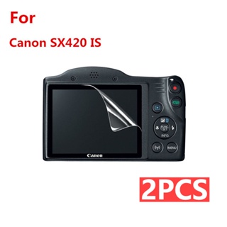 2 ชิ้น ฟิล์มกระจกนิรภัยกันรอยหน้าจอกล้อง สําหรับ For Canon SX420 IS