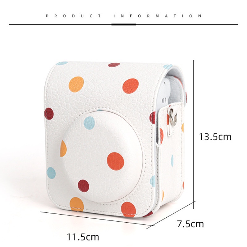 [ใหม่] กระเป๋าใส่กล้อง ลายจุด สําหรับ For Instax Mini 12 Mini12 - รูปที่ 2