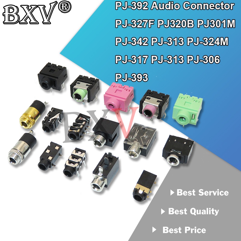 5PCS Audio Connector 3.5 มม.PJ-392PJ-327F PJ320B PJ301M PJ-342 PJ-313 PJ-324M PJ-317 PJ-313 PJ-306 P