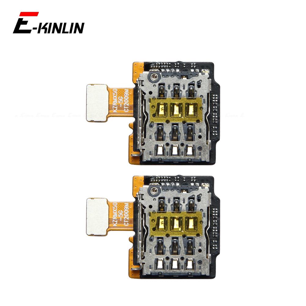 ซิมการ์ดถาด Reader ซ็อกเก็ต Horder Flex Cable สําหรับ OPPO Realme X3 Super Zoom X50 X50m 5G อะไหล่
