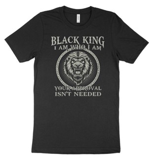 เสื้อเชิ้ต พิมพ์ลาย Black King I Am Who I Am Your Approval Isnt Needed, Black Father Shirt, BLM, Lion Face, Black Lives Matter, Black Dad