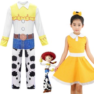 Jessie เครื่องแต่งกาย ชุดเดรสคอสเพลย์ Toy Story Woody สําหรับเด็กผู้หญิง