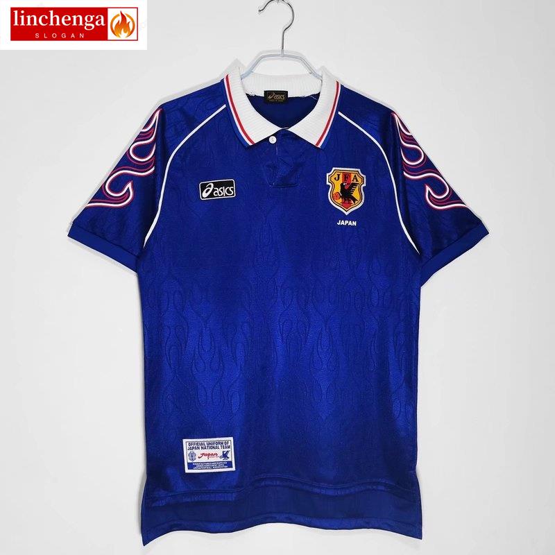 เสื้อกีฬาแขนสั้น ลายทีมชาติฟุตบอลญี่ปุ่น 1998 season ชุดเหย้า S-XXL คุณภาพสูง AAA