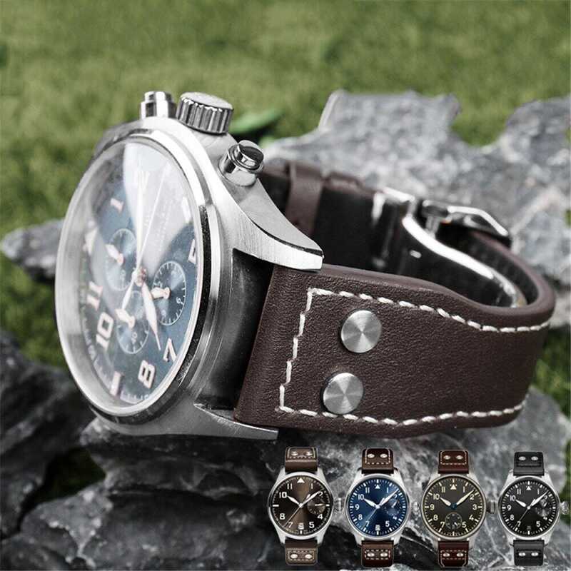 2023 New Trend Watch Band 21Mm 22Mm Genuine Leather Strap For IWC WATCHES BIG PILOT SPITFIRE TOP GU