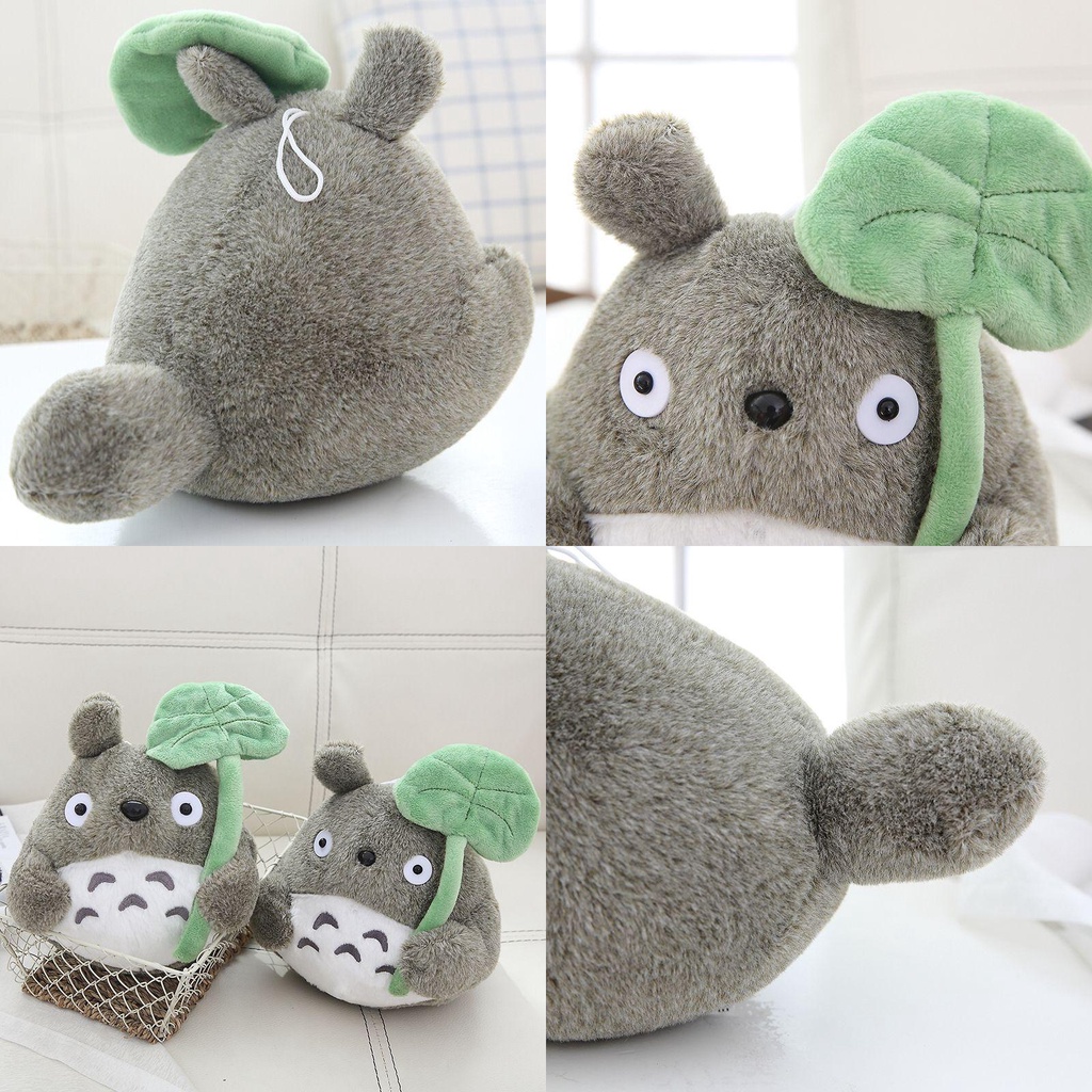 ตุ๊กตานุ่ม รูปการ์ตูนอนิเมะญี่ปุ่น Totoro ใบบัว ขนนิ่ม