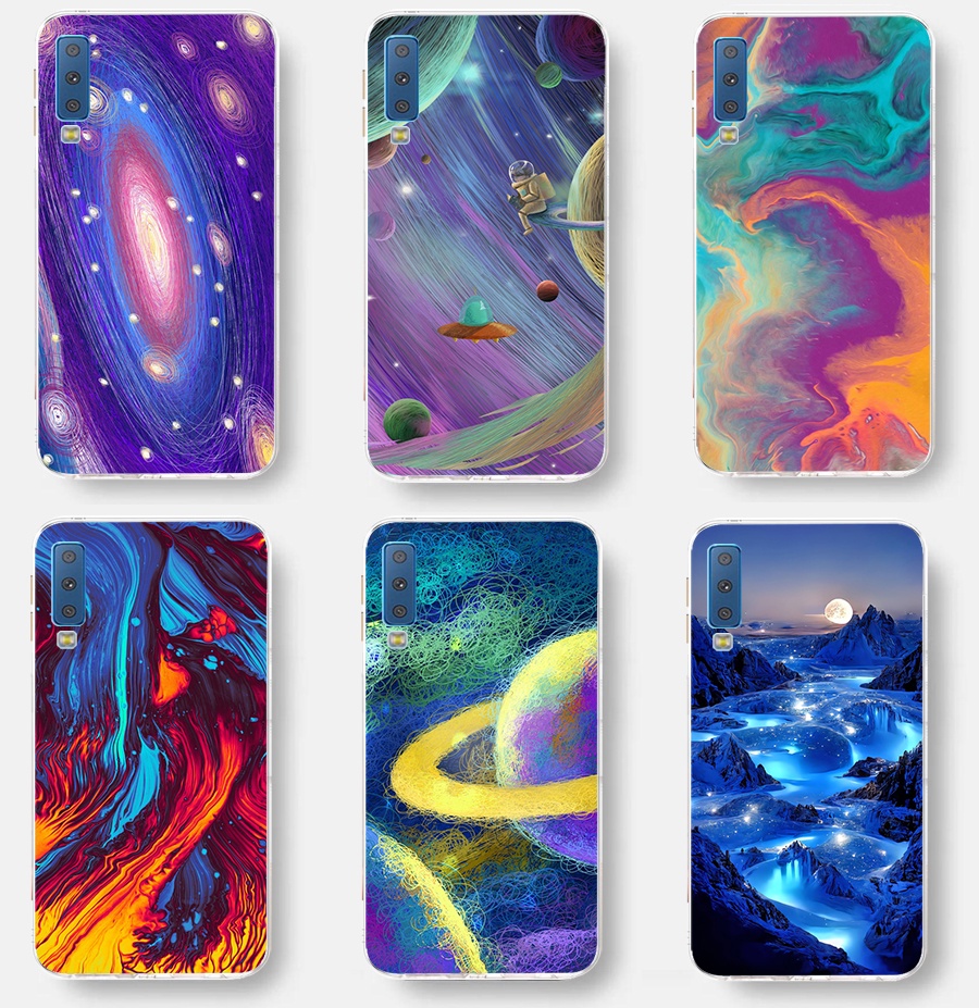 เคสซิลิโคนนิ่ม สําหรับ Samsung galaxy a7 2018
