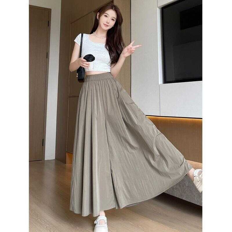 กางเกงกระโปรงผ้าหิมะลดอุณหภูมิ P66 (เอว26-36 นิ้ว) กางเกงกระโปรงแฟช