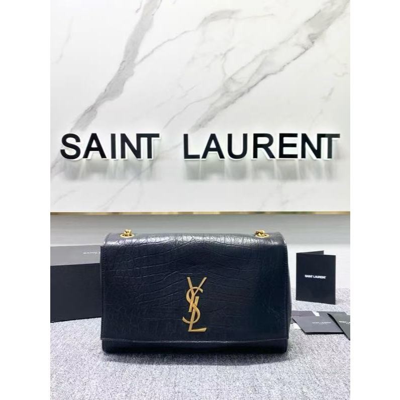 SAINT LAURENT YSL KATE กระเป๋าสะพายไหล่ข้างหนึ่งลายจระเข้ 553804