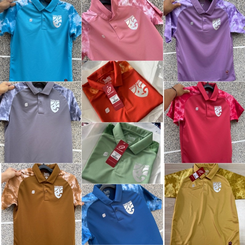 เสื้อโปโลEgoสีเขียว ของแท้TT-001พร้อมโลโก้ทีมชาติ
