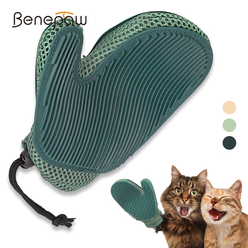 Benepaw 2-in-1 ถุงมือขนสัตว์เลี้ยง ทนทาน สําหรับสุนัข แมว