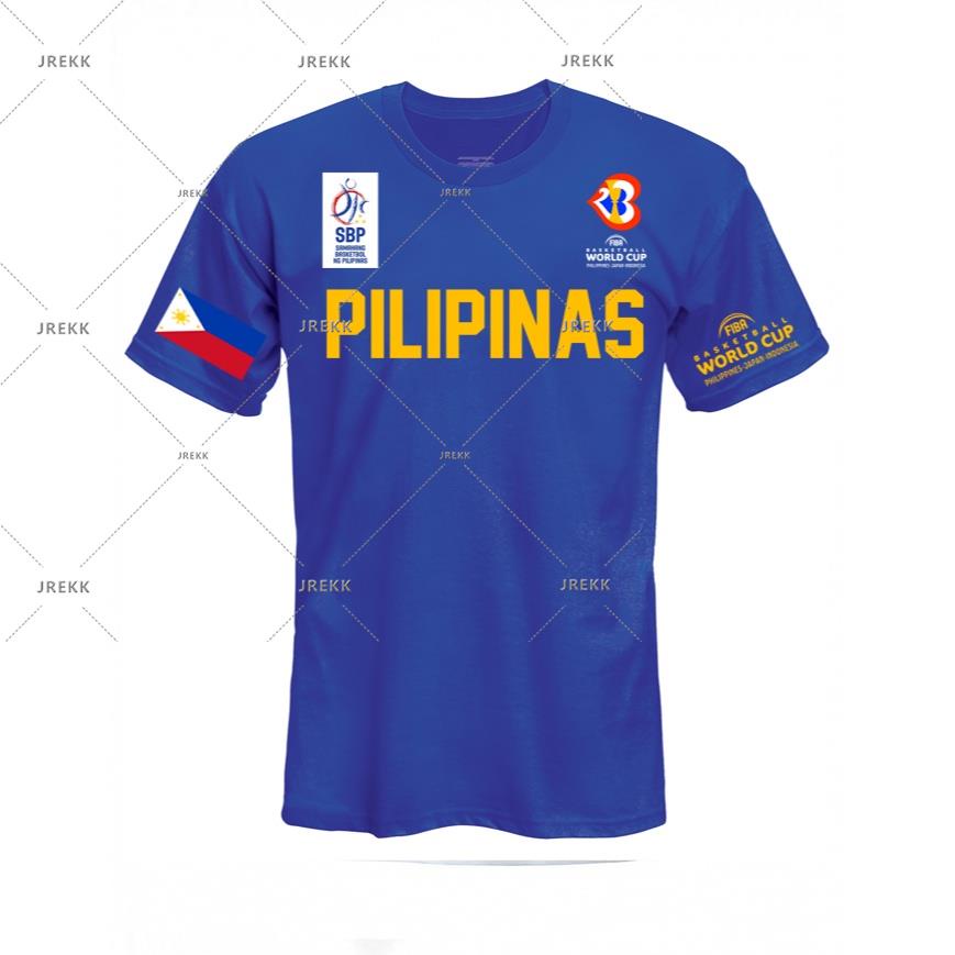 เสื้อยืดพื้นฐานทีมบาสเก็ตบอล Pilipinas FIBA