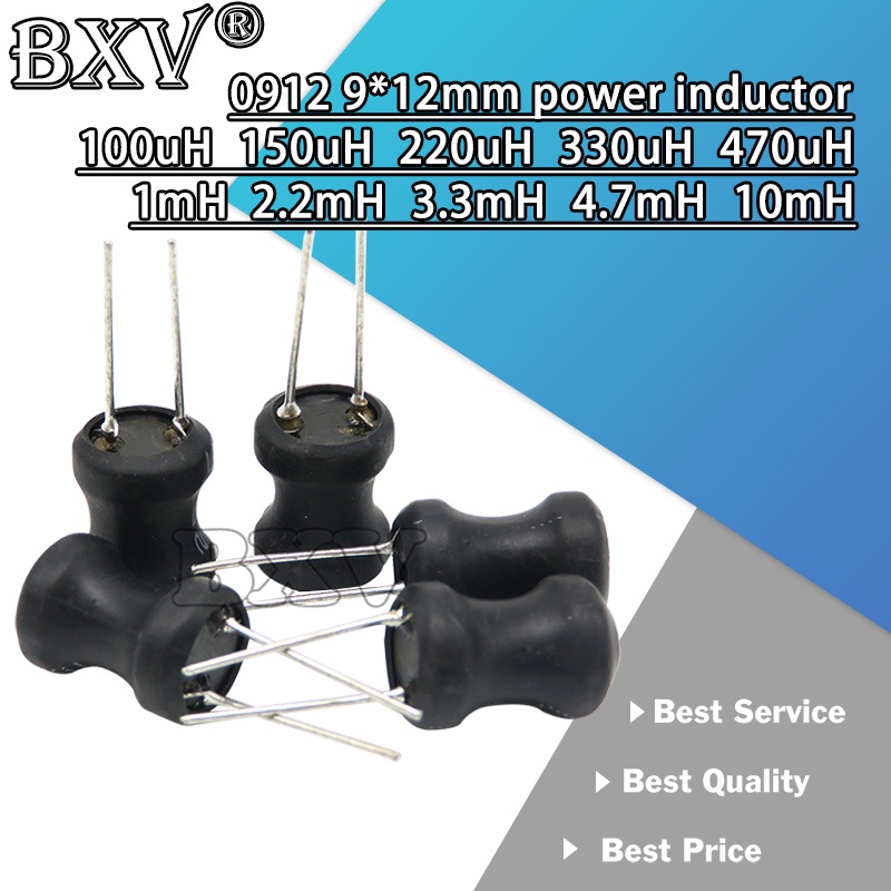 10PCS ใหม่ 0912 9*12 มม.I-shape Power Inductor Inductance ทองแดง Coil 1MH 68uh 100uh 150UH 220 330 4