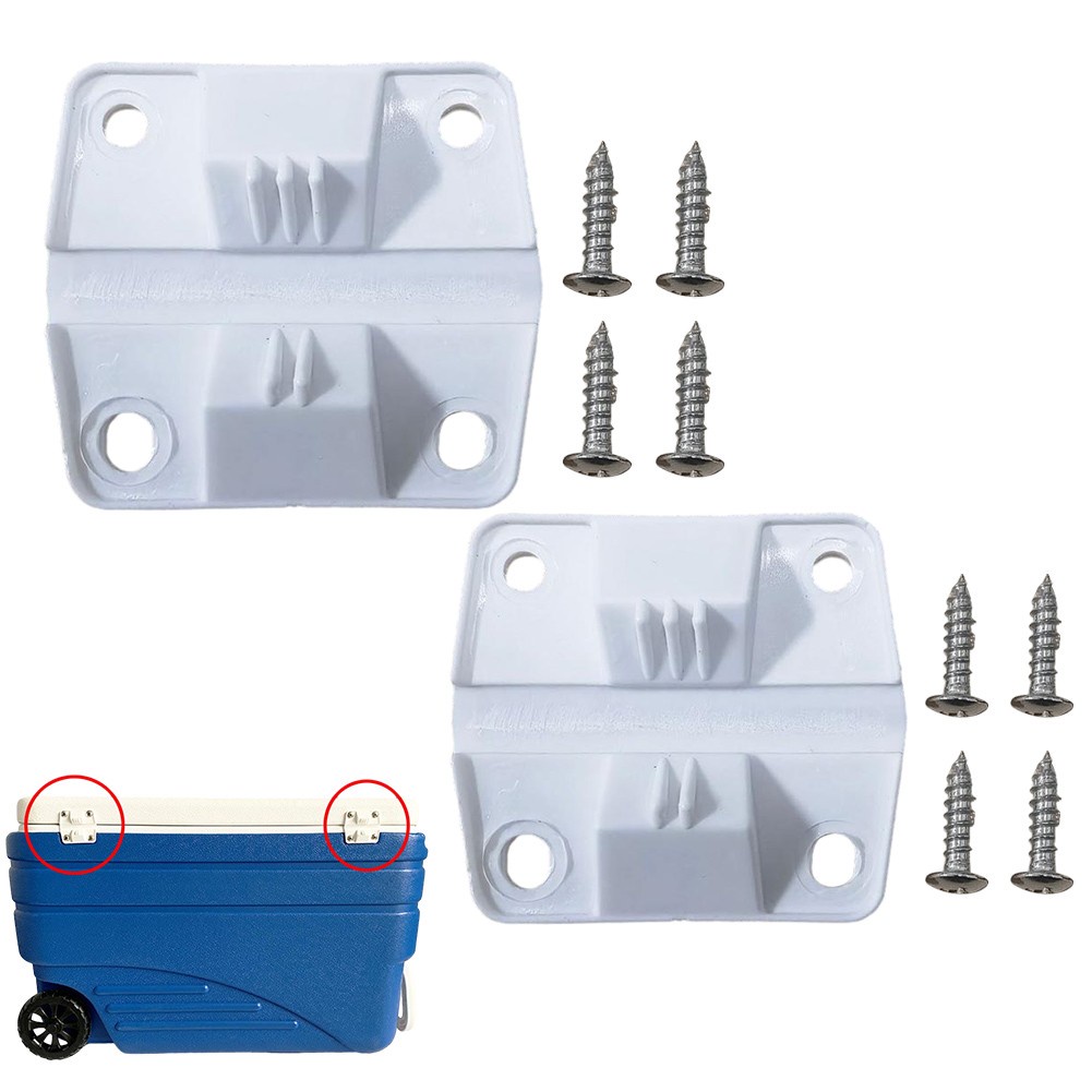 [LVDN] ชุดบานพับพลาสติก แบบเปลี่ยน สําหรับ COLEMAN COOLER 8x SCREWS 5283-1141 2 ชิ้น
