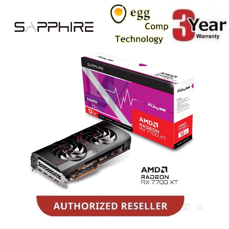 Sapphire PULSE AMD Radeon RX 7700 XT 12GB GDDR6