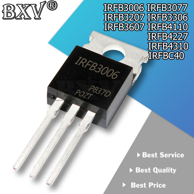 วงจรรวม IRFB3006 IRFB3077 IRFB3207 IRFB3306 IRFB3607 IRFB4110 IRFB4227 IRFB4310 IRFBC40 IRFB4110PBF 
