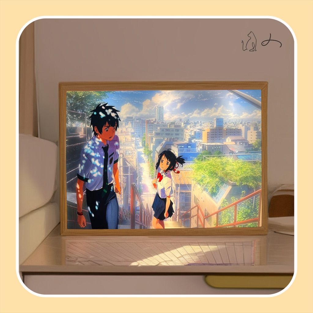 โคมไฟ LED รูปหุ่น Your Name Tachibana Taki ของขวัญวันวาเลนไทน์