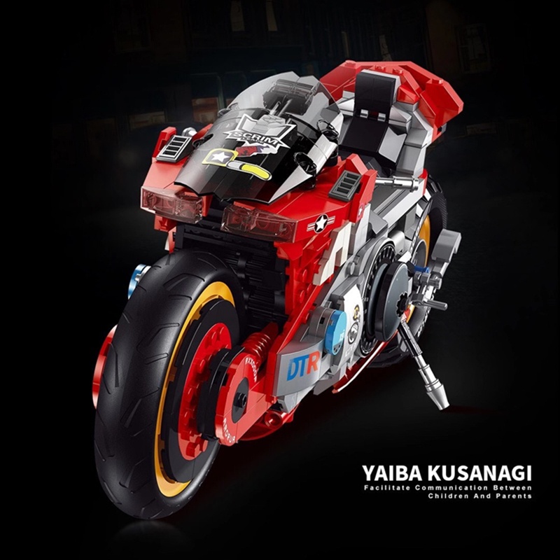 Super 18k K84 668pcs Motorcycle Yaiba Kusanag Car Building Blocks City Toy For Children Boy Classic 