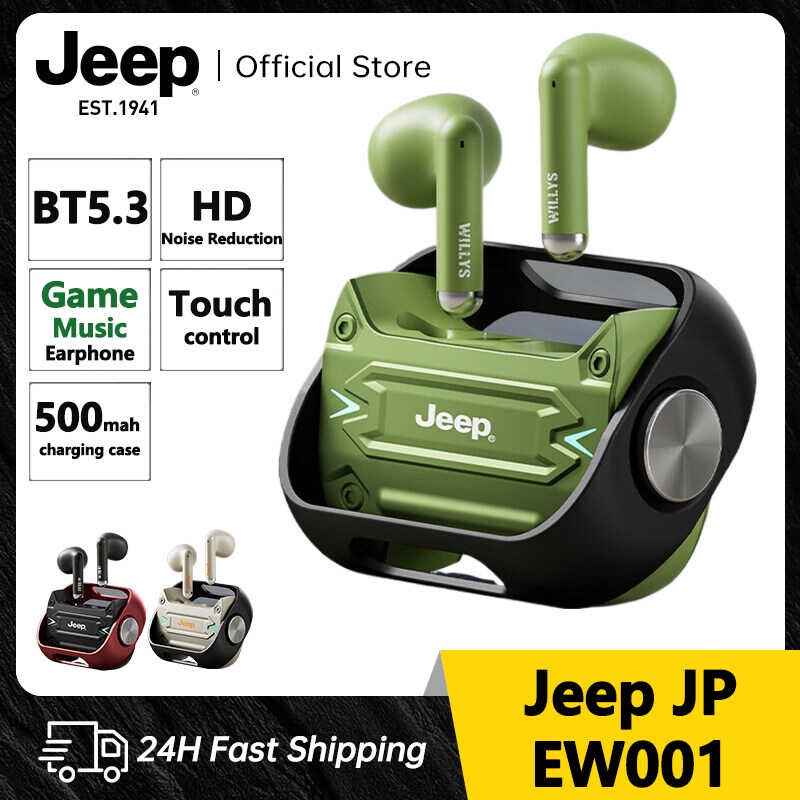 Jeep TWS หูฟังเอียบัดไร้สายบลูทูธหูฟังพร้อมเคสชาร์จอิน