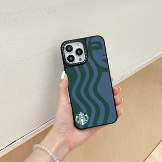 Casetify เคสโทรศัพท์มือถือแบบนิ่ม กันกระแทก ลาย Starbucks สีเขียว แฟชั่น สําหรับ IPhone 15 14 11 Pro Max 12 13 Mini Case X XR XS Max SE 2020 6 7 8 Plus