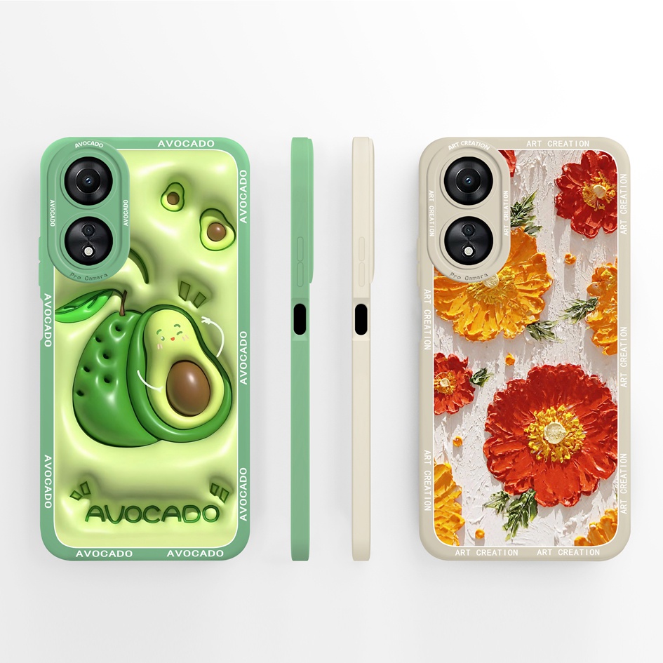 เคสโทรศัพท ์ สําหรับOppo A58 A58X A78 4G 5Gน ่ ารักดอกไม ้ สแควร ์ ซิลิโคนเหลวปกหลังสําหรับOppoA58 X Oppo A 78 กันชนเปลือกปลอก