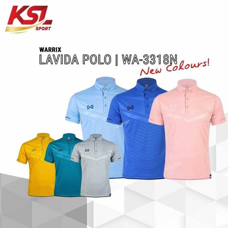 Warrix เสื้อโปโลวาริกซ์แขนสั้น พิมพ์ลาย วอริกซ์ Wa-3318N 3318 LAVIDA สีใหม่