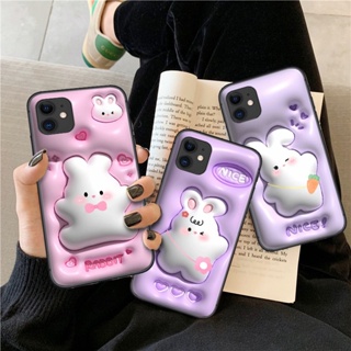 เคสโทรศัพท์มือถือแบบนิ่ม ลายการ์ตูนกระต่าย 3D TY35 สําหรับ Vivo Y70S Y51S Y70T Y53S Y52S Y31S Y76S Y76 Y74S Y15S Y15A T1 Y10