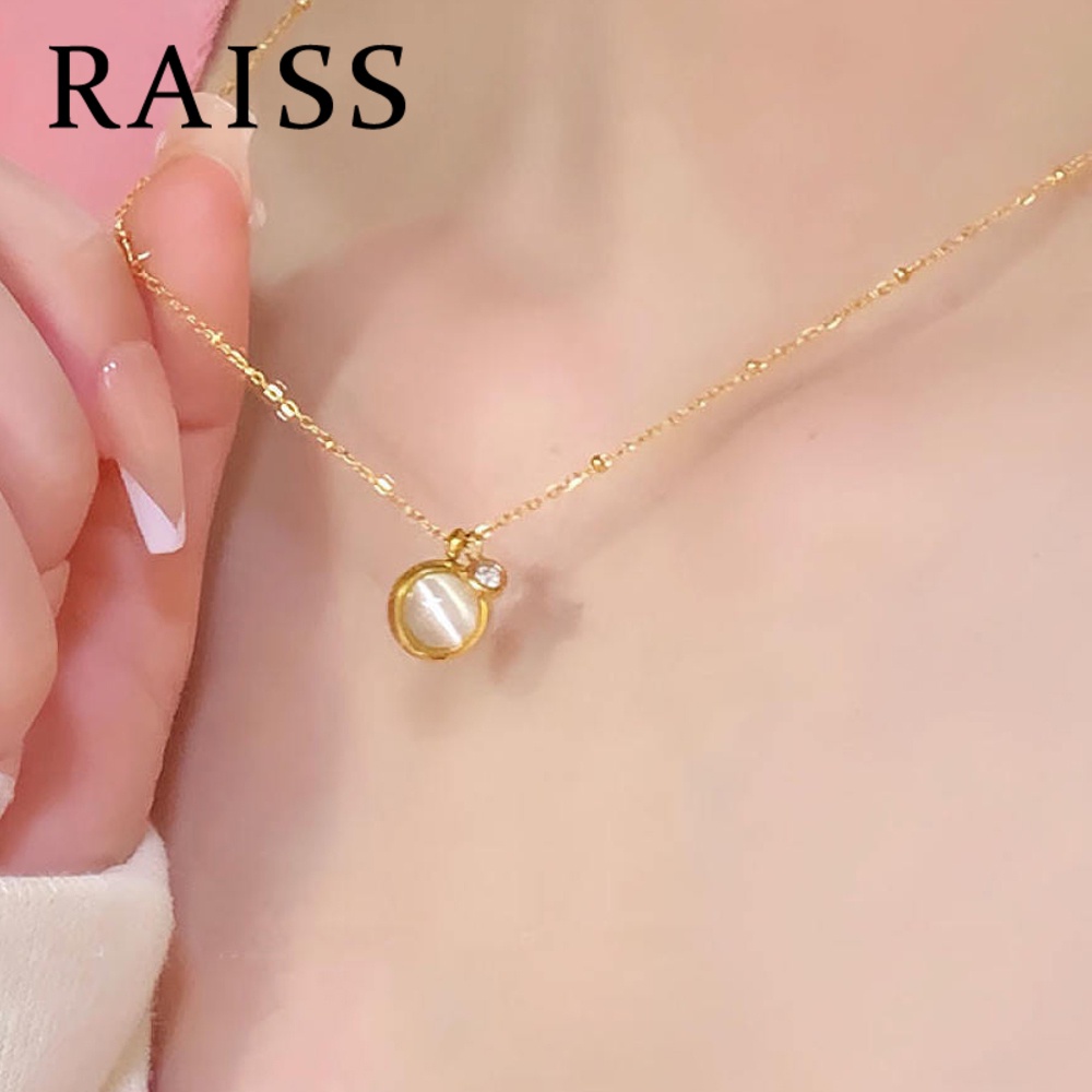 RAISS สร้อยตาแมวนำโชค สร้อยสแตนเลสแฟชั่นสวยๆสำหรับผู้หญิง ราคา ถูกที่สุด ดีลบีเคเค แกลเลอรีภาพที่ 6