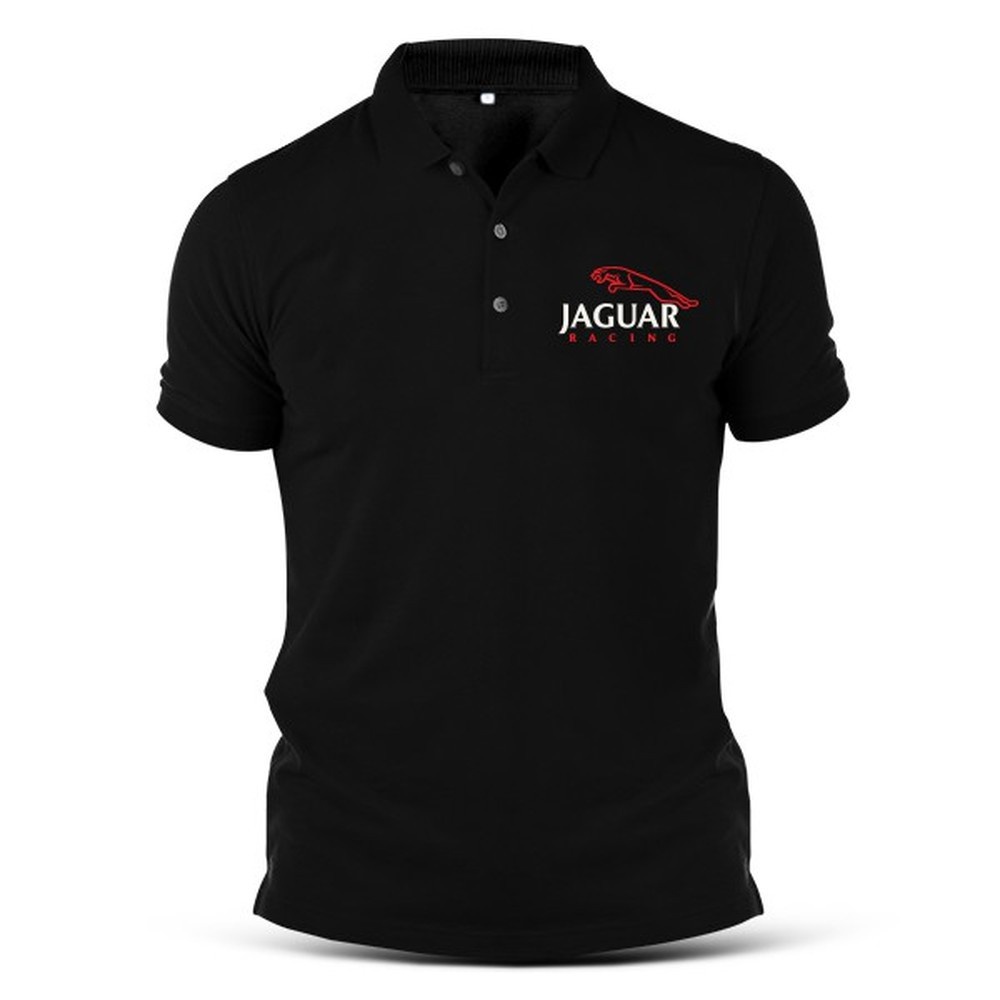 เสื้อยืดโปโล แขนสั้น พิมพ์ลาย Jaguar Motorsport Turbo XE XF XJ F-type สําหรับผู้ชาย