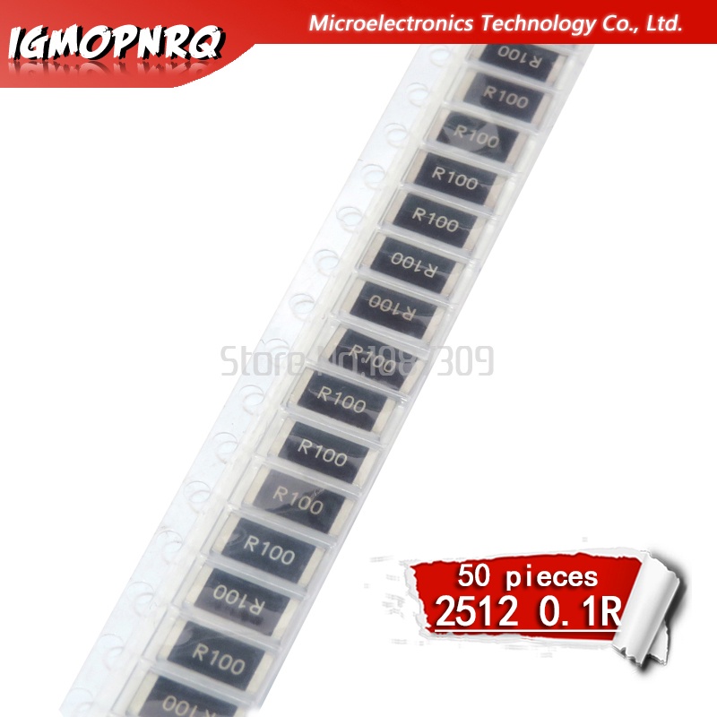 ตัวต้านทาน 2512 SMD 5% 1W 0.01R 0.01 โอห์ม 10mR R010 50 ชิ้น