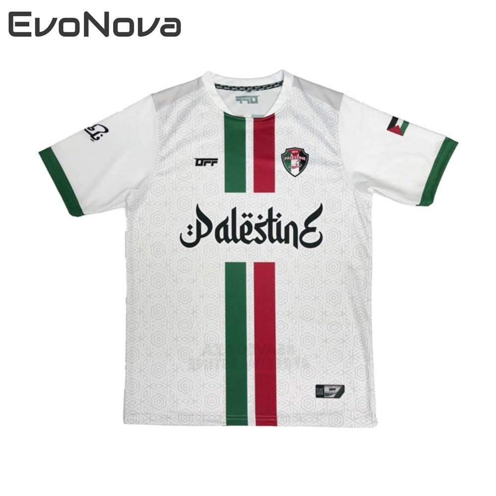 Evonova PALESTINE JERSEY SUBLIMATION OFFENSE WHITE JERSI SOCCER FOOTBALL FUTSAL FULL