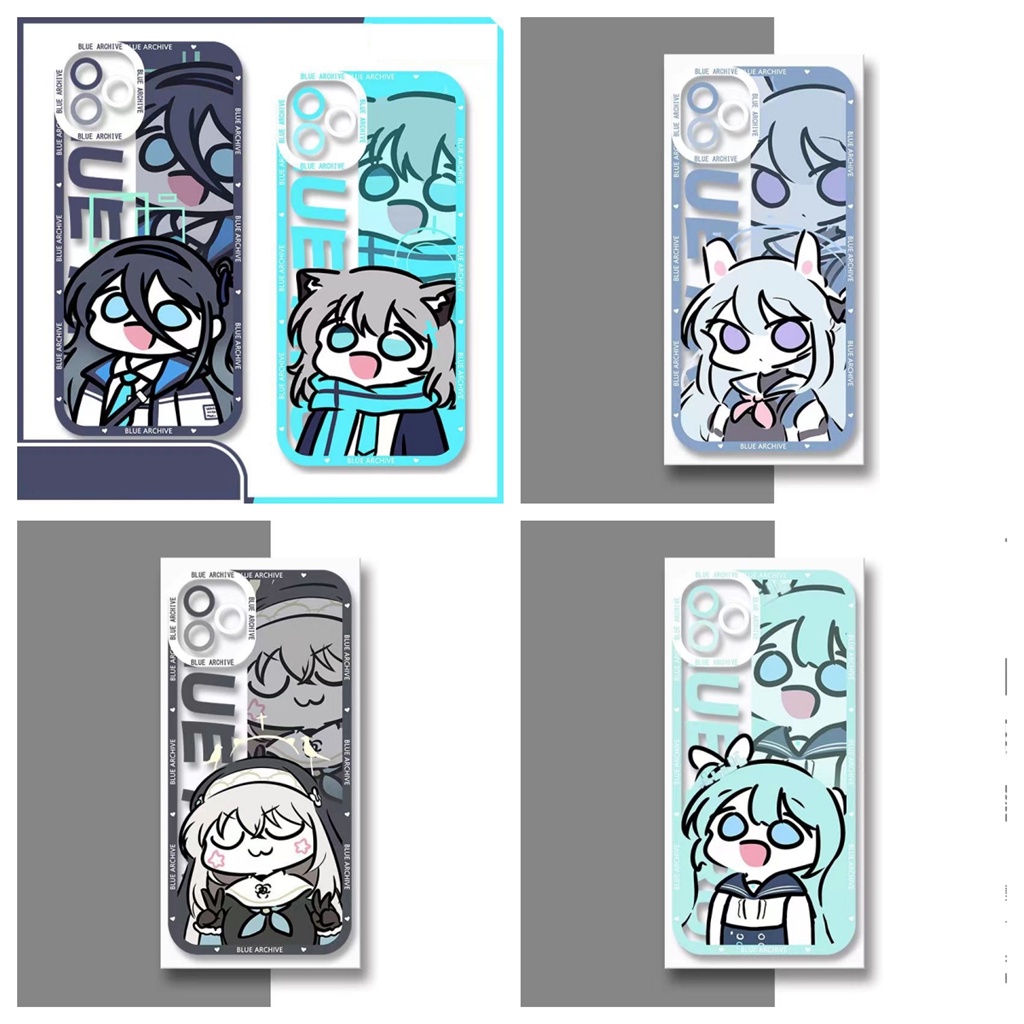 Oppo A54 A72 A33 A92 A93 A95 A79 A16 A16K A17 A17K A83 A78 F5 F7 R15 Pro A53S 4G 5G 230411 เคสโทรศัพท์ใสใสใส Blue Archive