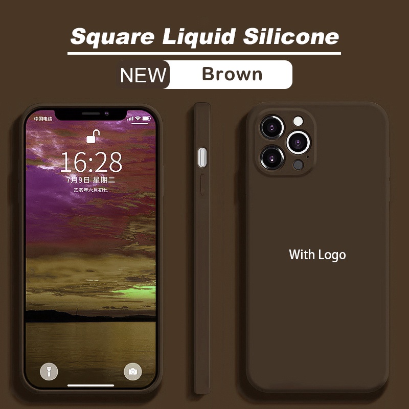 เคสโทรศัพท์มือถือซิลิโคน ทรงสี่เหลี่ยม สําหรับ IPhone 11 12 Pro Max X XS XR Max 7 8 Plus 7Plus 8Plus SE SE2 SE3