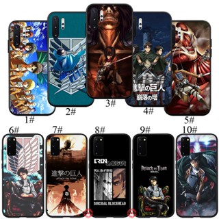 Bo1 เคสโทรศัพท์มือถือ ซิลิโคนนุ่ม ลายอะนิเมะผ่าพิภพไททัน สําหรับ Samsung A12 A32 A42 A52 A72 4G 5G