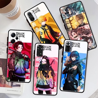 เคสซิลิโคนนิ่ม ลายอนิเมะ Demon Slayer ป้องกันกล้อง สําหรับ Xiaomi Redmi NOTE 10 10T 10S PRO 10 PRO MAX 11T 11S 11 4G 5G