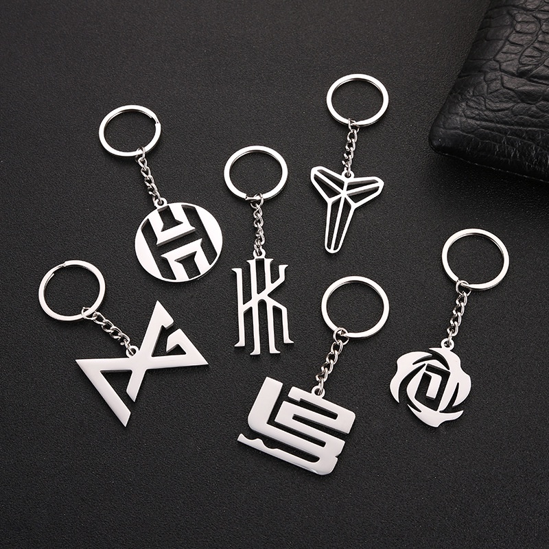 2025 พวงกุญแจสเตนเลส จี้โลโก้ดาว NBA James Curry Kobe  สําหรับห้อยกระเป๋าเป้สะพายหลัง