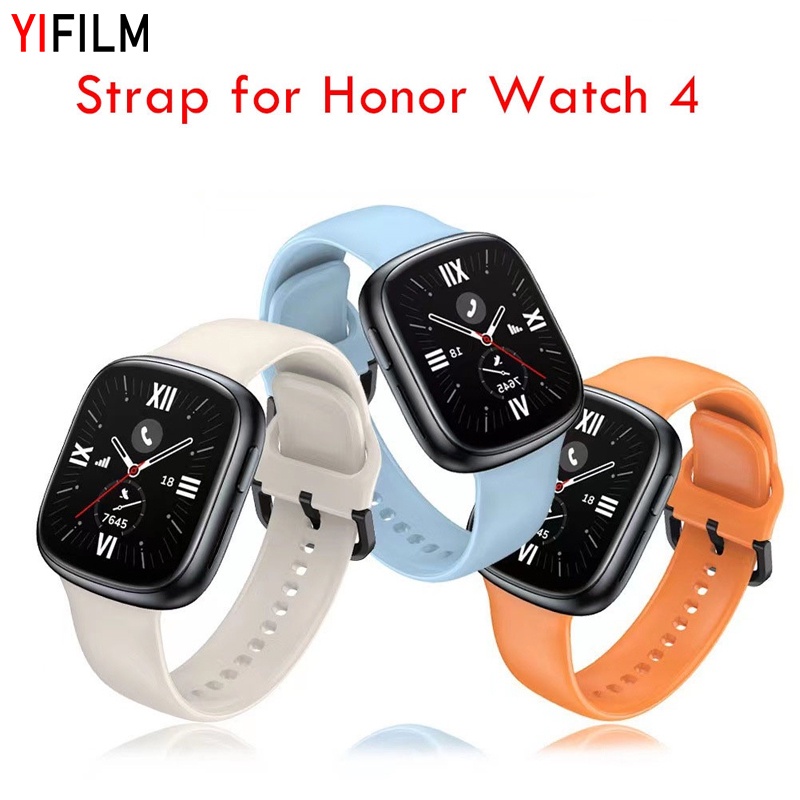 สายนาฬิกาข้อมือซิลิโคน อุปกรณ์เสริม สําหรับ Honor Watch 4 (TMA-L19)