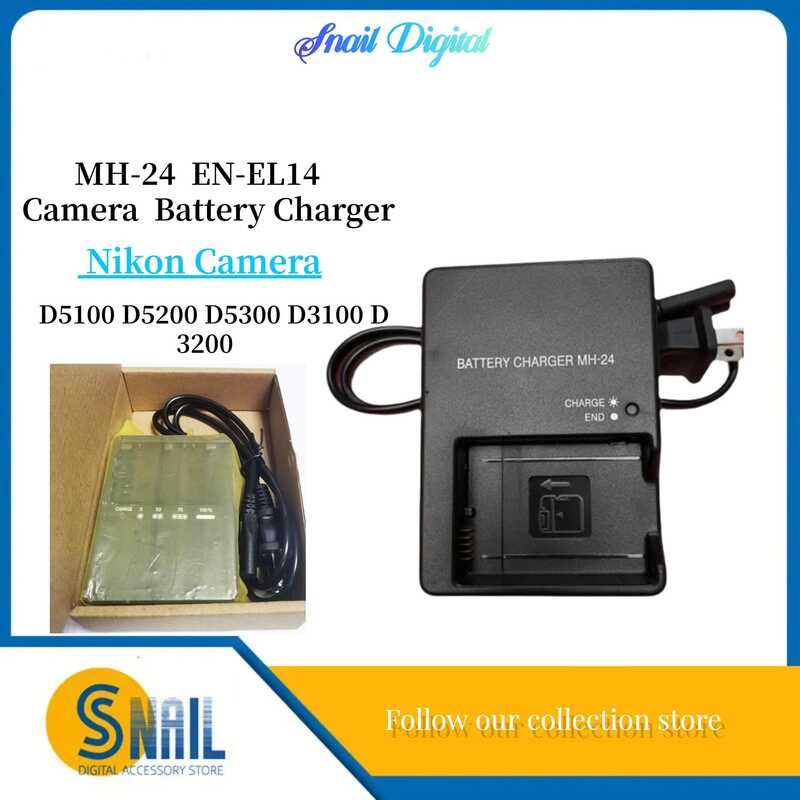 กล้อง Mh-24ที่ชาร์จแบตเตอรี่ Nikon D5100 D5200 D5300 D3100d3200ชาร์จแบ