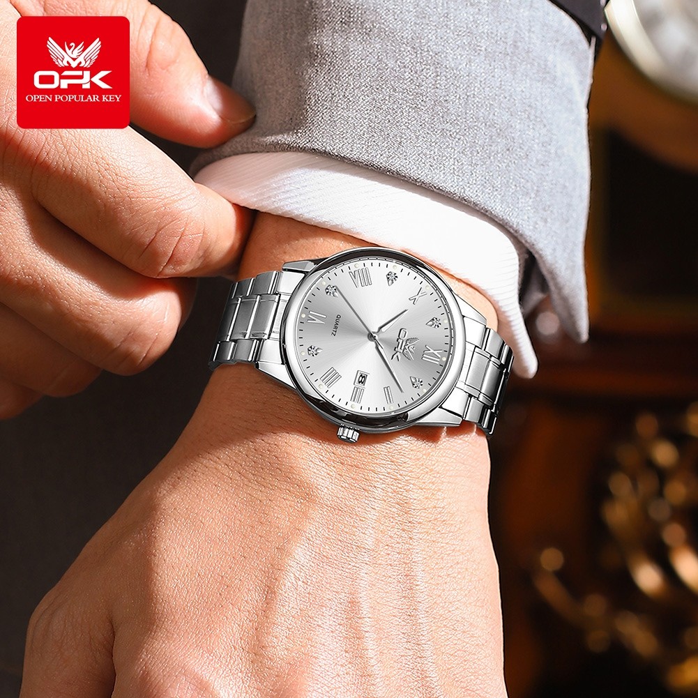 hot🔥การประกันคุณภาพ🔥 import OPK ORIGINAL MEN WATCHES MAN WATCH  手表 Birthday Gift Calander Waterproof