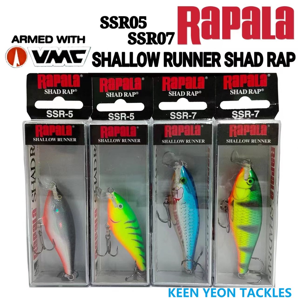 Rapala SHALLOW RUNNER SHAD RAP FISHING LURE SSR-5 / SSR-7