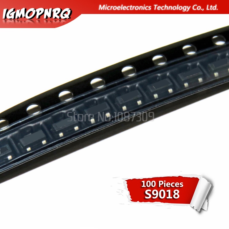 100 ชิ้น S9018 9018 SOT J8 SOT-23 ทรานซิสเตอร์ใหม่