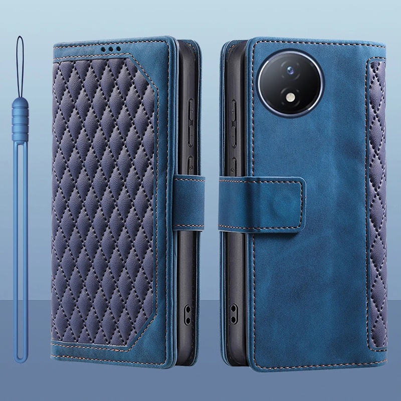 เคสมือถือ แบบหนัง ฝาพับ พร้อมช่องใส่บัตร สําหรับ Vivo Y02T 4G Vivo Y02A 4G Vivo Y02 4G Vivo Y11 2023