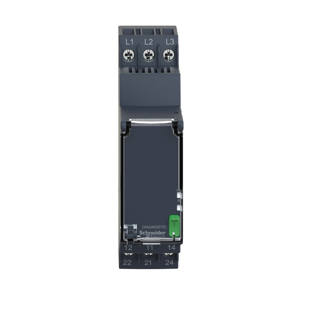 SZ RM22TG20 Harmony, รีเลย์ควบคุมการจ่าย 3 เฟสแบบโมดูลาร์, 8A, 2 CO, 183...528VAC