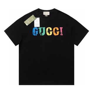 ใหม่ Gucc เสื้อแขนสั้น ใส่สบาย แฟชั่น