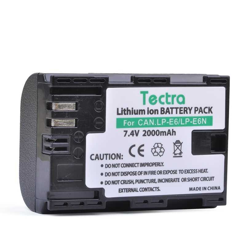 Tectra เปลี่ยนแบตเตอรี่ Canon Lp-E6, Lp-E6n