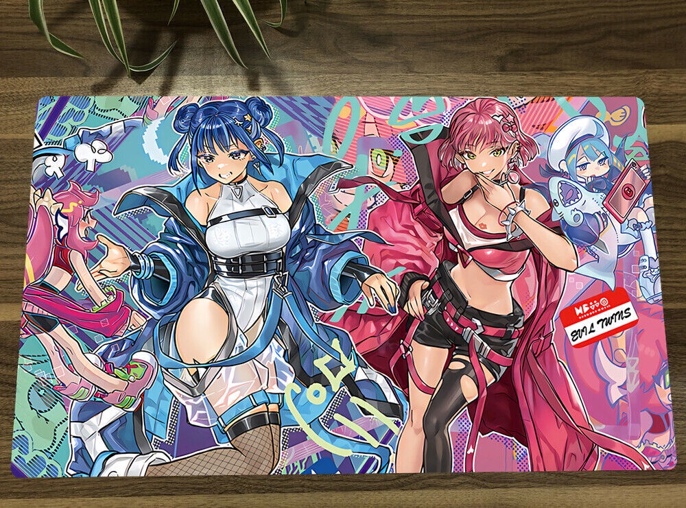Yugioh Playmat Evil Twins Ki-sikil & Lil-la TCG CCG Board Game Trading Card Game Mat Custom Mouse Pad Desk Mat Zone &