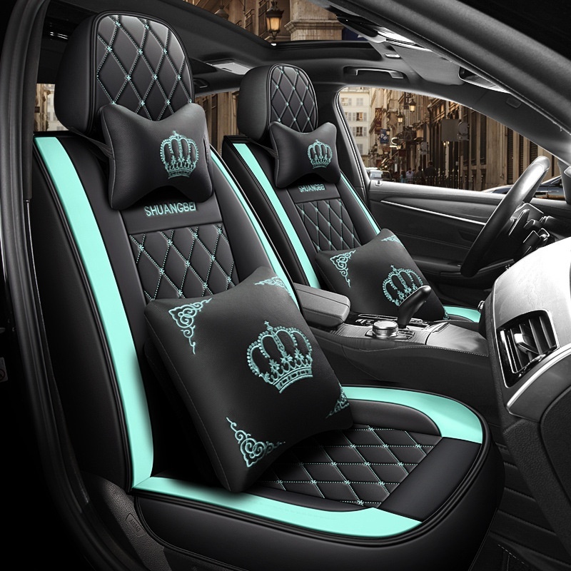 พร้อมส่ง ปลอกหนังหุ้มเบาะที่นั่งรถยนต์ กันน้ํา กันลื่น สําหรับ Honda Insight Crider Civiv ACCORD Hr-v City XR-v Cr-v URV 5 ที่นั่ง