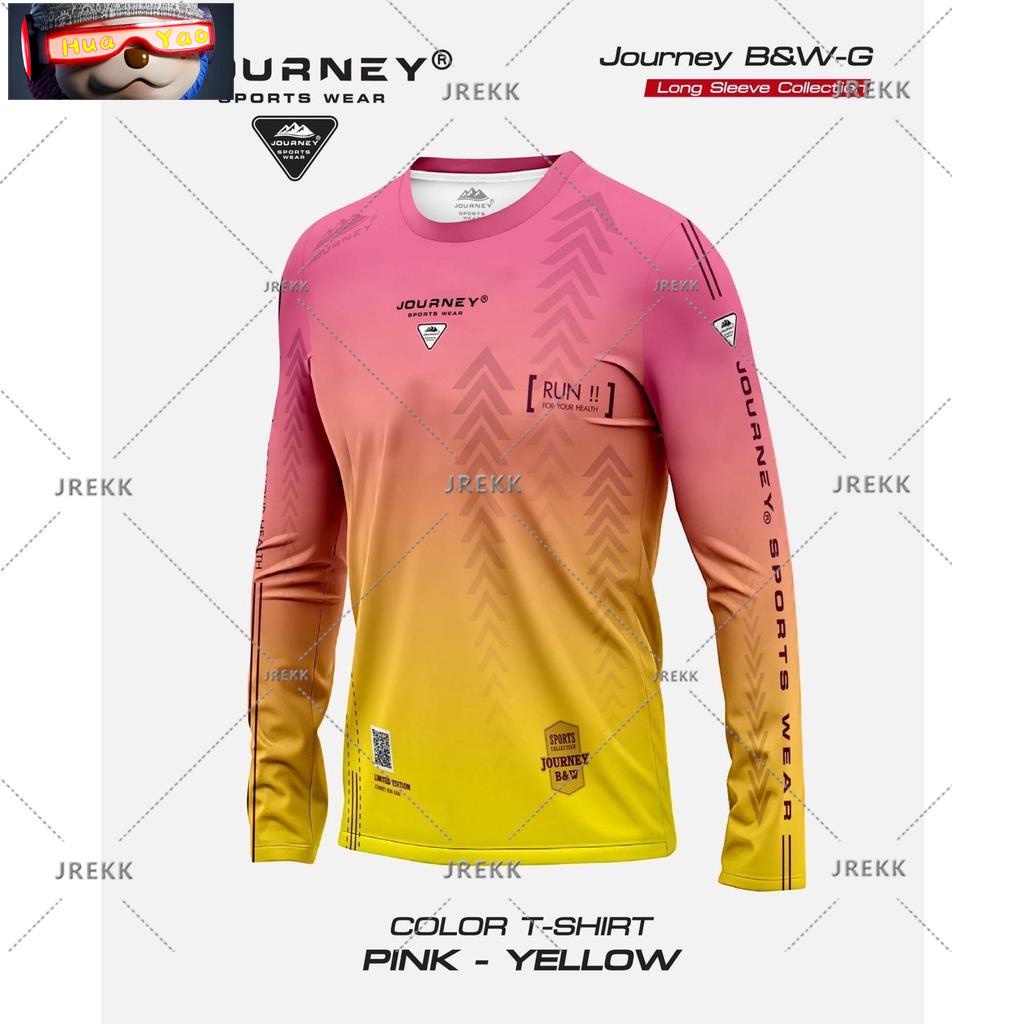 Journey เสื้อกีฬาผู้ชาย ผู้หญิง (เสื้อแขนยาว LG-BW) ใส่วิ่ง ออกกำลังกาย ผ้าไมโครสปอร์ต เบาสบายระบายอ