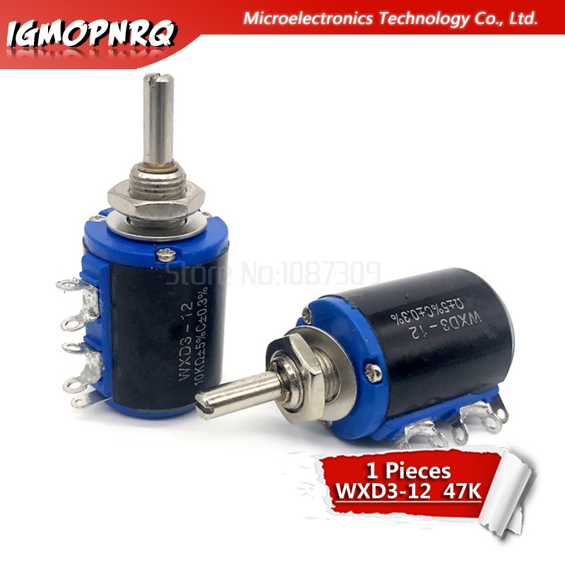 1pcs WXD3-12 1W 47K โอห์ม 5 แหวนหลายวงกลมความแม่นยําลวด-wound potentiometer WXD3-12-1W